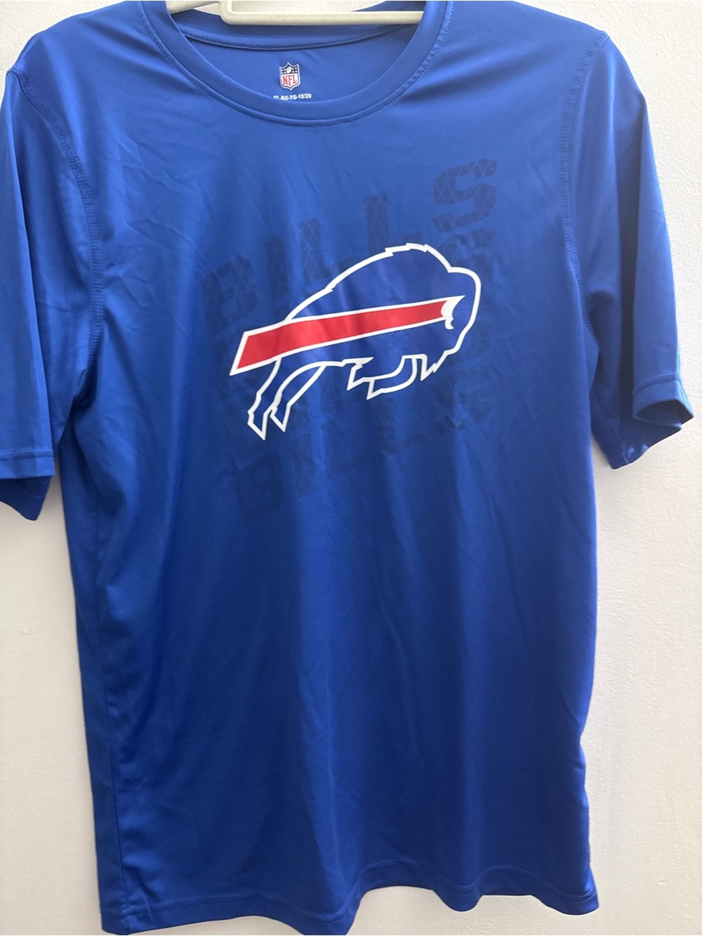 NFL Royal Blue Buffalo Bills Logo Performance Tee with Red Accent